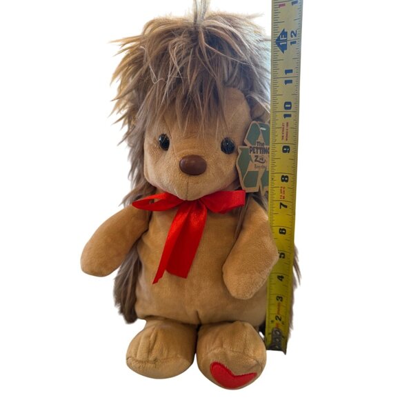 The Petting Zoo Plush Hedgehog With Red Heart & Ribbon - Picture 7 of 9